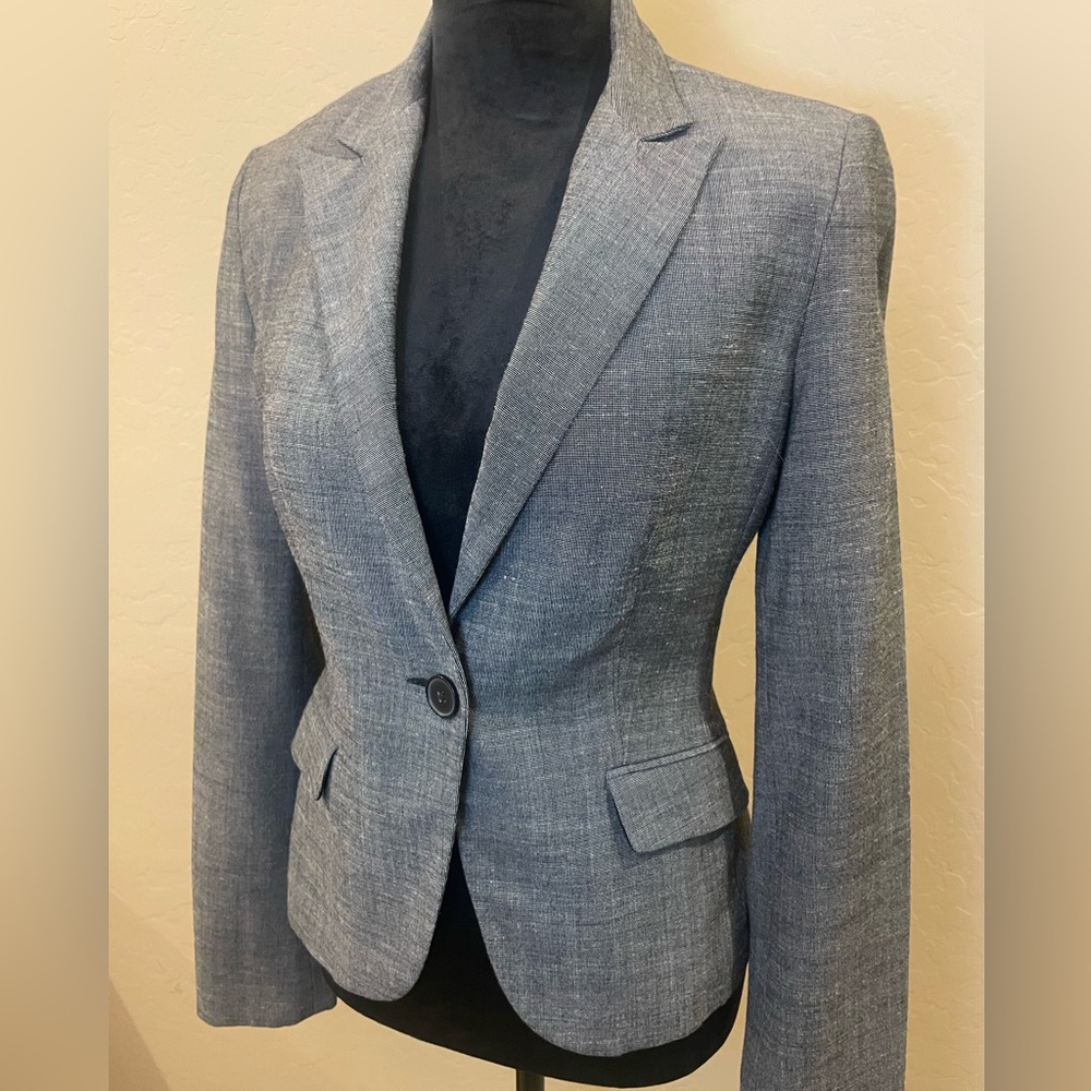 Express Women's Gray Single-Button Blazer